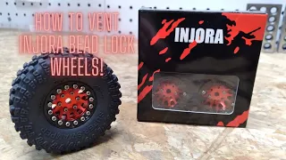 How to vent Injora bead lock wheels.