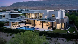 A modern masterpiece nestled in the prestigious community of The Ridges, Las Vegas for $12,950,000