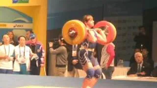 Podobedova Svetlana Clean and jerk 2nd attempt 155kg