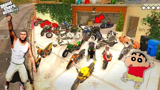 GTA 5 : Shinchan , Pinchan & Franklin Collecting Rare Bikes In Tsunami In GTA 5 ! | Waveforce Gamer