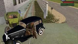 GTA Криминальная Россия - car chase scene - ГАЗ М1 против ЗИС-5 в 1940-х годах