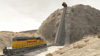 Trains vs Hill Climb #02 | Train Accident | Train Crashes | BeamNG.Drive