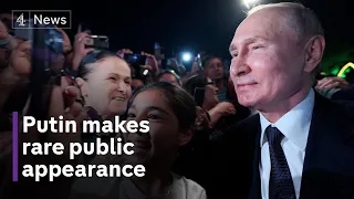 Putin makes rare public appearance