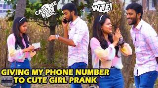 Giving My Phone Number To Cute Girl Prank 👩📱❤ | Kovai Kusumbu | Kovai 360*