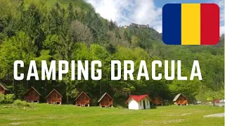 Camping Dracula in Romania, drone view