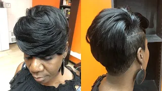 PARTIAL Quick Weave w/ ILLUSION PART  Using Bold Lace Front Glue FT Model Model