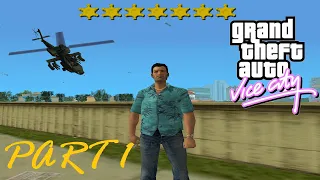 CHASED BY A HUNTER! | GTA: Vice City - 7 star wanted level playthrough - Part 1
