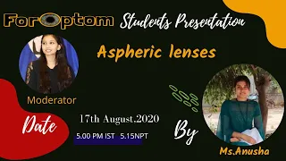 Aspheric Lenses -(ForOptom Student Presentation)