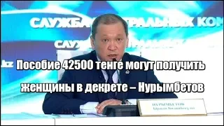 Пособие 42500 тенге могут получить женщины в декрете – Нурымбетов