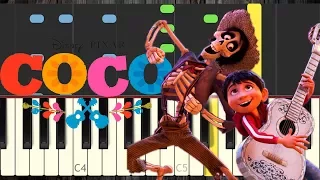 Un poco loco de 'Coco' - Miguel & Hector - Synthesia - Piano Tutorial - Cover - Normal Lento