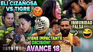 ELI🐍 MANIPULA A JANETT VS TIGRE, PAPIRO FALSO DE JHON, CHILE🤡cap17 #survivor méxico 2024 Avance 18