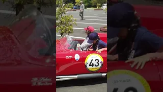 堺正章さん(赤のクラシックカー)＆横山剣さん(黒のクラシックカー)が出場した『ラ・フェスタ・プリマヴェラ』のクラシックカーのレース競技を……目の前で見たよん、ひゃっほーう。