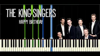 Happy Birthday - The King's Singers / Synthesia Piano Tutorial