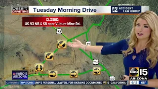 US-93 closed after deadly crash near Wickenburg