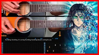 Attack on Titan: The Final Season Part 2 OP - The Rumbling | Acoustic Guitar Lesson [Tutorial + TAB]
