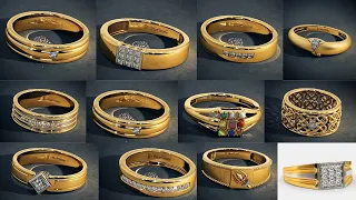 Gold and Diamond rings for men with Weight and Price ll Men jewellery...