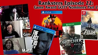 The Game Awards GOTY Nominees RANKED From Best to Worst (Part 2): The Ranksters Episode #22