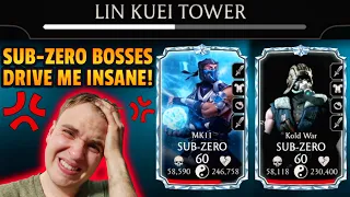 MK Mobile. Lin Kuei Tower Battles 100, 110 and 120. Sub-Zero Bosses MADE ME RAGE!