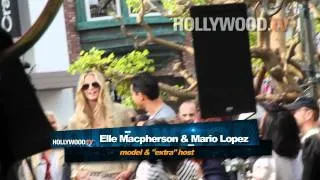 Elle Macpherson, Chris Kattan, Bar Rafaeli spotted at The Grove