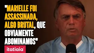 BOLSONARO COMENTA INVESTIGAÇÕES SOBRE ASSASSINATO DE MARIELLE FRANCO