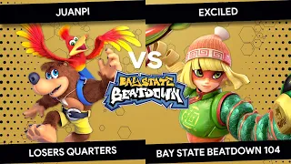 Bay State Beatdown 104 - Juanpi (Banjo and Kazooie) vs Exciled (Min Min) - Losers Quarters