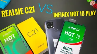 REALME C21 vs INFINIX HOT 10 PLAY - Saat Hp Terbaik 1 juta di adu‼️ Bingung kan??