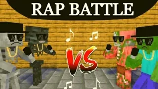 RAP Battle Skeleton vs Zombie ~ A Minecraft Animated Film