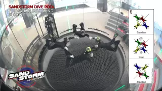 Inflight Dubai SandStorm - Formation skydiving dive pool  - Blocks