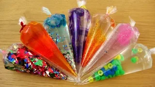 Making crunchy slime with piping bags!|M Slime#84