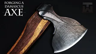 Forging a Damascus Axe