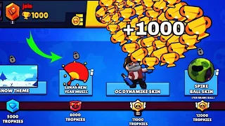 1000 TROPHIES WITHOUT COLLECTING TROPHY ROAD REWARDS | Brawl Stars