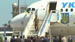 Ukrainian President Zelensky welcomed to Portugal by PM Montenegro | AFP