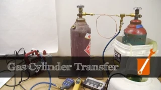 High pressure gas cylinder transfer