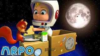로켓선 - 우주에 간 다람쥐!!・알포 2시간 모아보기・재미있는 어린이 만화 모음!・로봇알포 Arpo The Robot