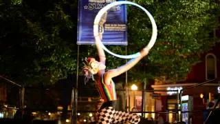 LED hula hoop performance