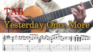 [TAB]Yesterday Once More(Fingerstyle Guitar)