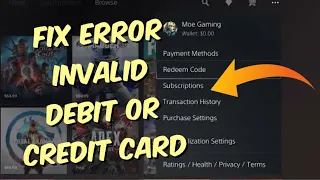 How To Fix PS5 Error “Invalid Debit Or Credit Card”