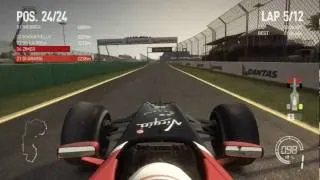 F1 2010 game Tire damaged Gameplay HD