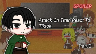 Aot React To Tiktok Part 5 Gacha Club 🇲🇾