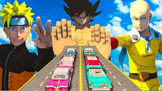 CARROS vs GOKU, NARUTO e SAITAMA.EXE! - Teardown