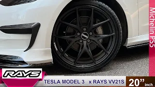 TESLA MODEL 3 x RAYS VV21S 20”