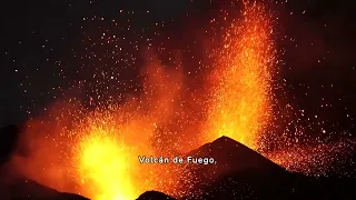 Impactante el volcán de fuego en Guatemala