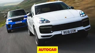 Porsche Cayenne Turbo vs Range Rover Sport SVR - £100k SUVs reviewed | Autocar