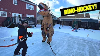 E64 | T REX Learns How To Play HOCKEY |