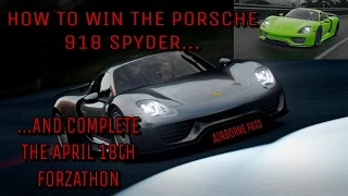 Forza Horizon 3 - April 18th FORZATHON - PORSCHE 918 SPYDER - Airborne pass - TUTORIAL