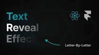 Elegant Text Reveal Effect using React and Framer Motion | Letter-By-Letter Text Animation