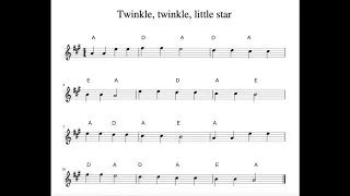 Twinkle, Twinkle, Little Star - Backing Track - A major - 55 bpm