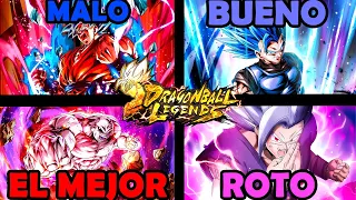 TODOS LOS PERSONAJES TRANSFORMABLES DE PEOR A MEJOR DE DRAGON BALL LEGENDS