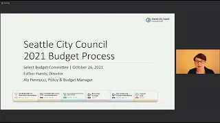 Seattle City Council Select Budget Committee Session I 10/26/21