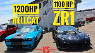 Raced The Fastest Corvette ZR1 on Youtube Vs Turbo Hellcat : Streetspeed717